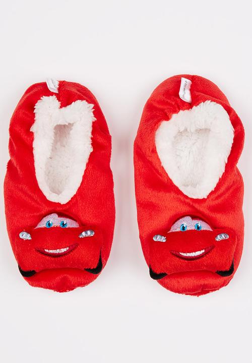 Character Fashion - Cars Sherpa Slippers Red