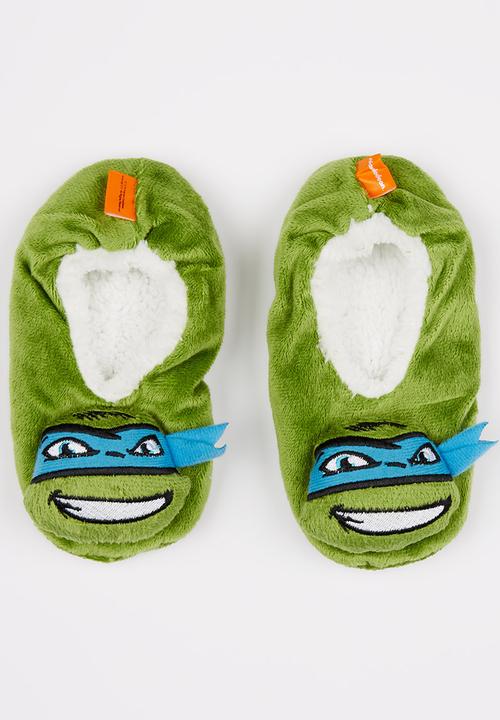 Character Fashion - Turtles Sherpa Slippers Green