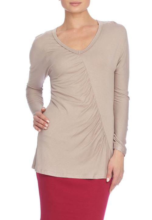 Yes - Asymmetrical top with ruched front