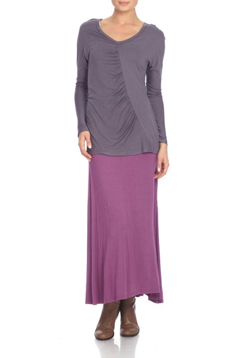 Yes - Asymmetrical top with ruched front