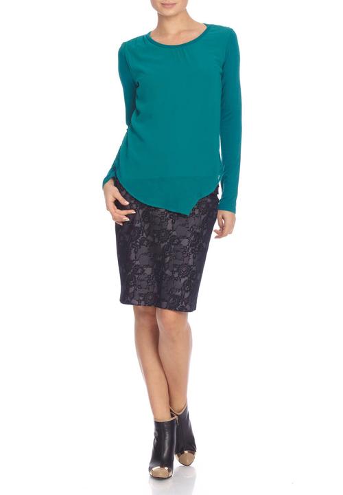 Yes - Chiffon and knit combo