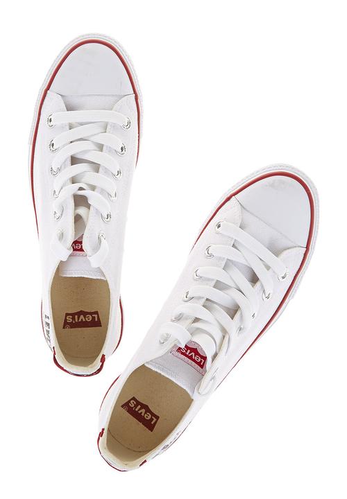 white levi pumps