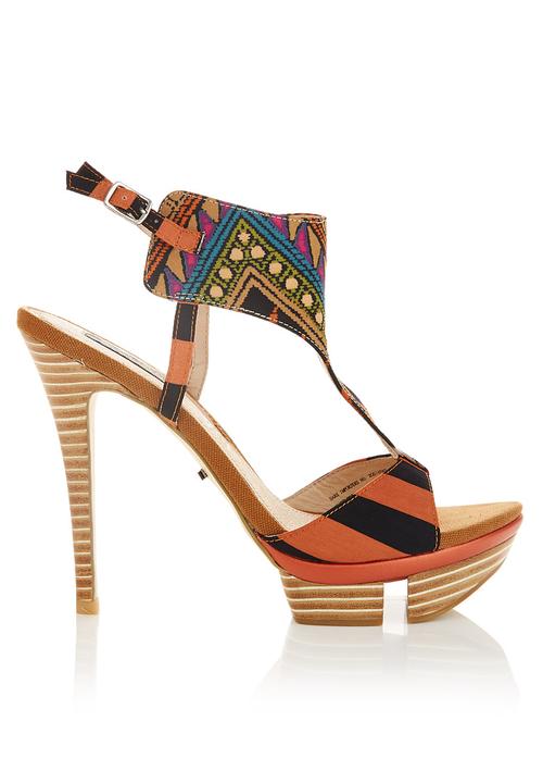 african print heels