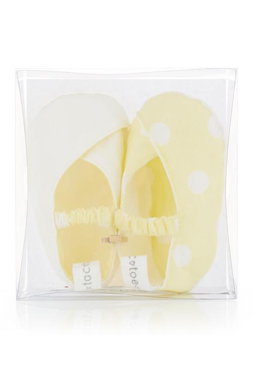 Tic Tac Toe - Lemon reversible kimono shoes