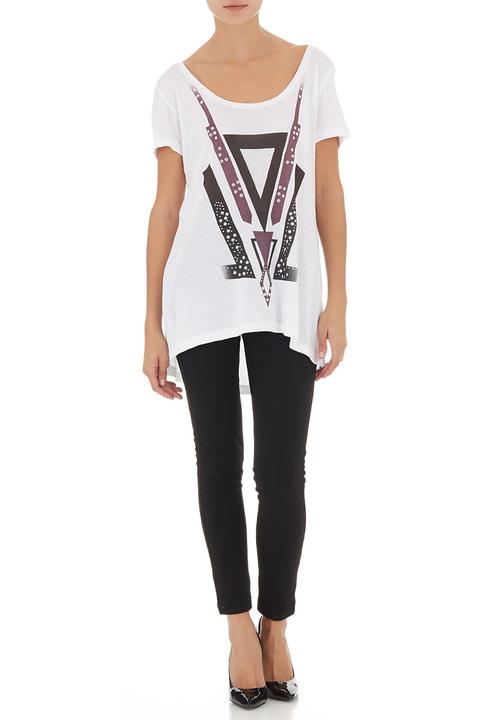 SASS - Bonnie geo tee White