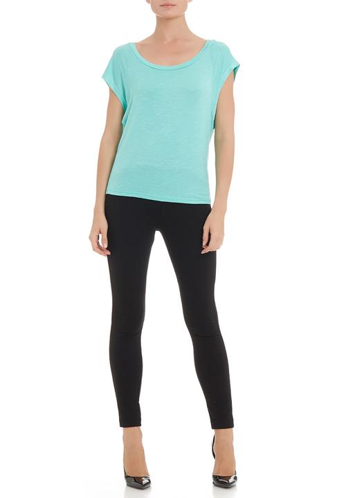 edge - Slub knit T-shirt in aqua