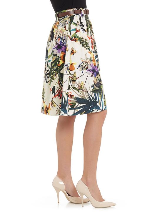 Mishah - High-waisted printed skirt Multi-colour