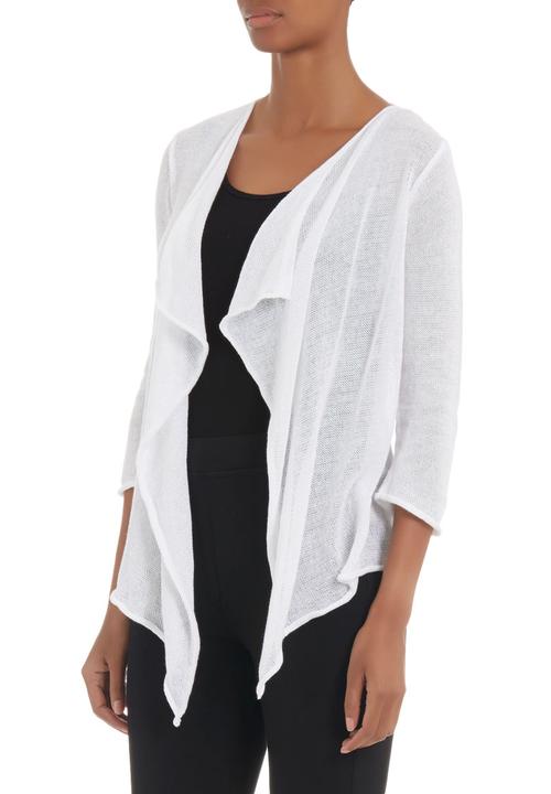 white waterfall cardigan