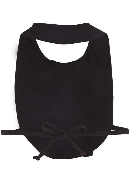 Sticky Fudge - Bib with frill detail Black