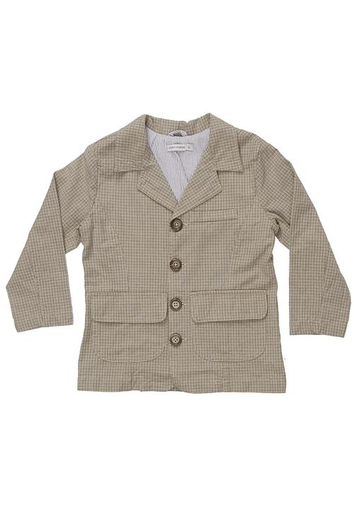 Sticky Fudge - Checked grandpa jacket Stone/Beige
