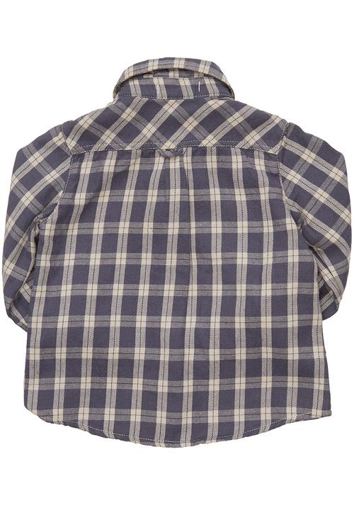 Sticky Fudge - Checked shirt with two front pockets Blue/White