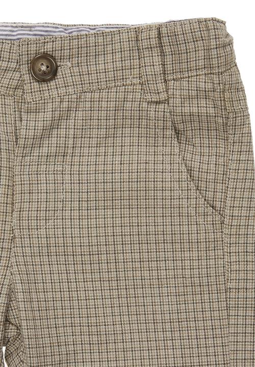 Sticky Fudge - Checked grandpa pants Stone/Beige
