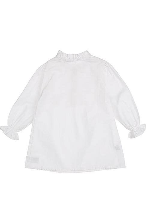 Sticky Fudge - Long-sleeved dress with pintucks White