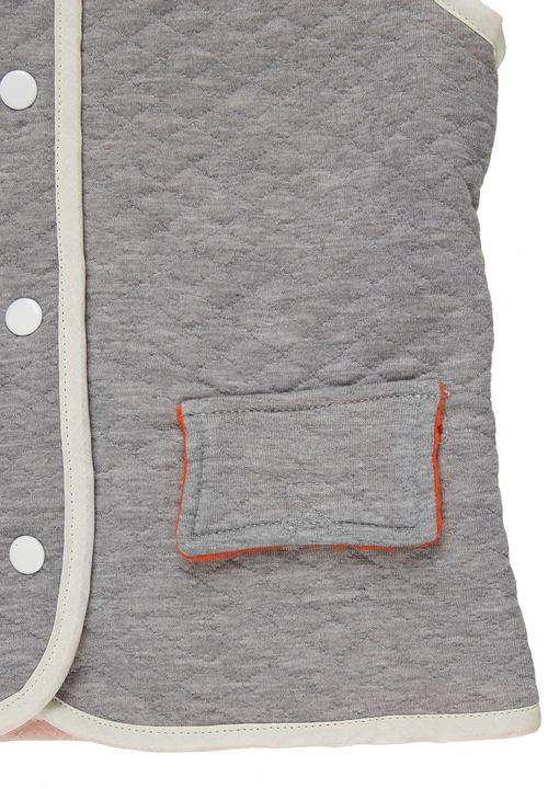 Adeva - Sleeveless quilted jacket Grey