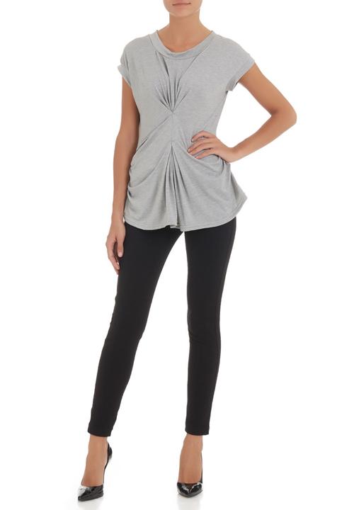 FRIENDS - Middle pleat top Grey