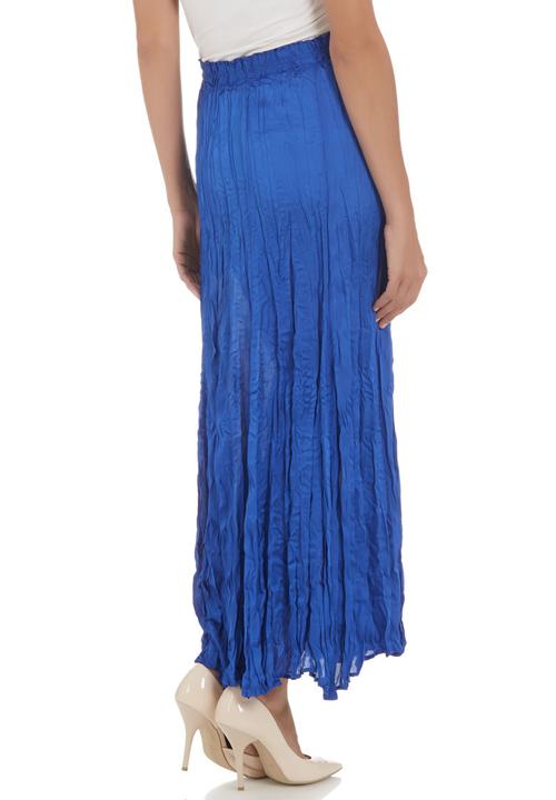 AMANDA LAIRD CHERRY - Hammered satin maxi skirt Blue (mid blue)