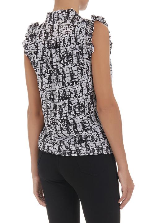 edit - Pussy-bow blouse Black/White