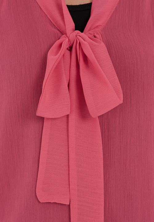 edit - Pussy-bow blouse Mid Pink