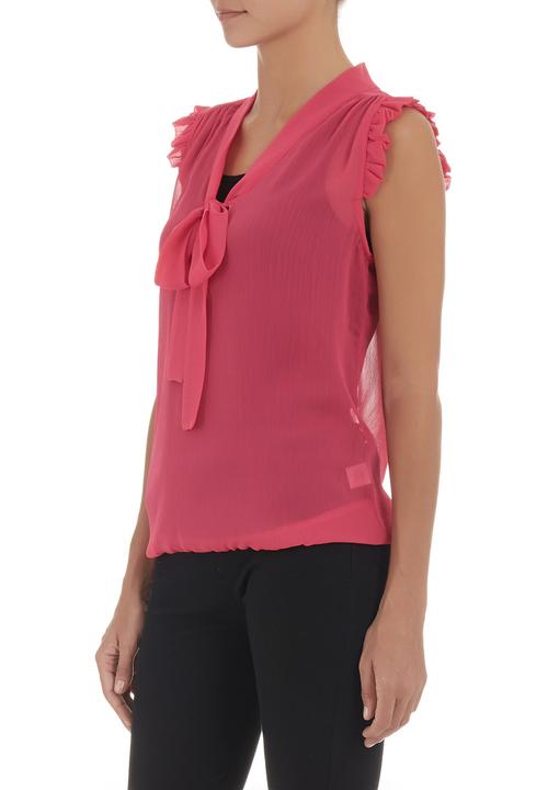 edit - Pussy-bow blouse Mid Pink