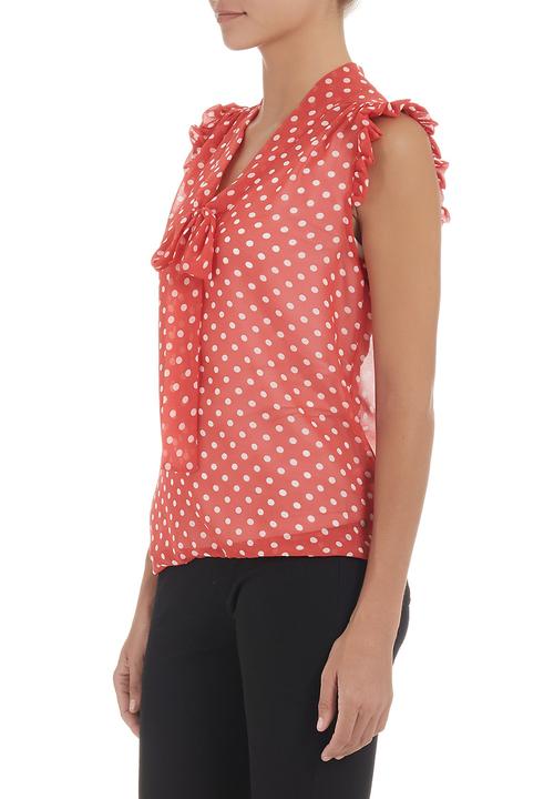 edit - Pussy-bow blouse Red