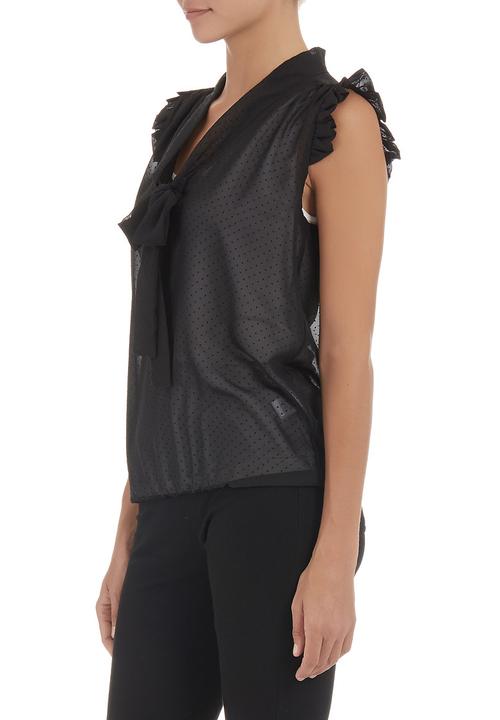 edit - Pussy-bow blouse Black