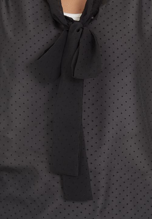 edit - Pussy-bow blouse Black
