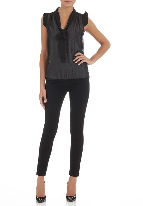 edit - Pussy-bow blouse Black