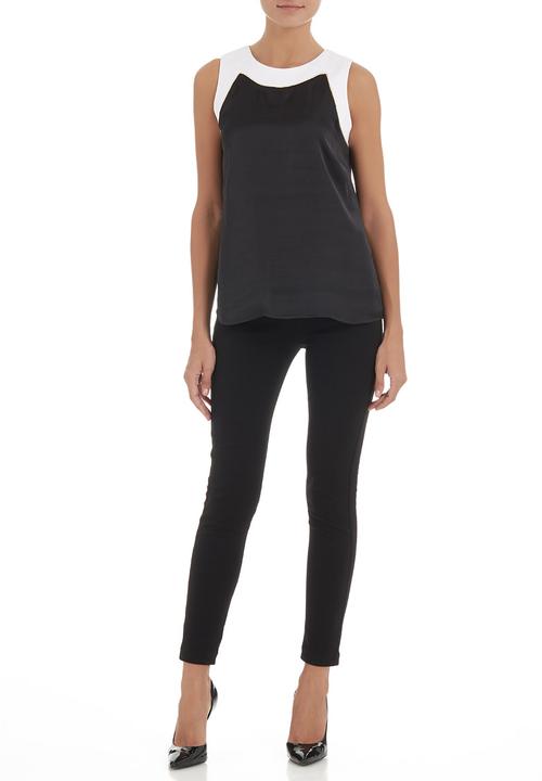 edit - Colourblocked blouse Black