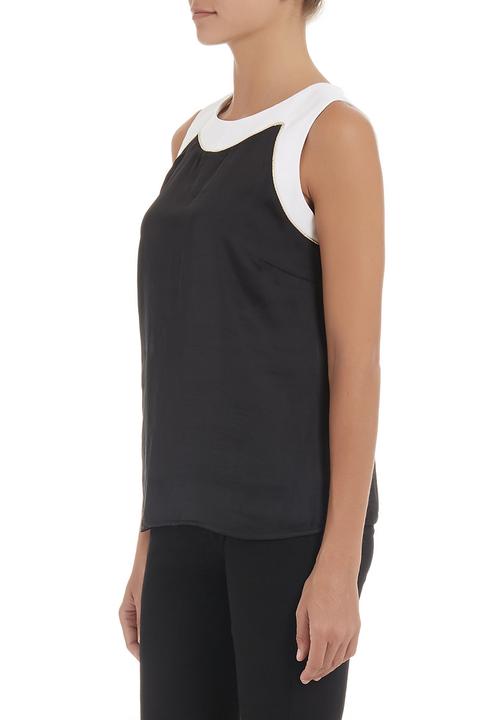 edit - Colourblocked blouse Black