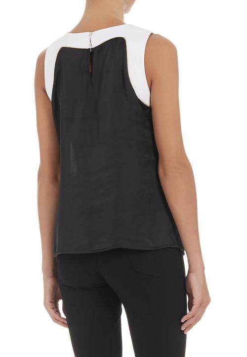 edit - Colourblocked blouse Black