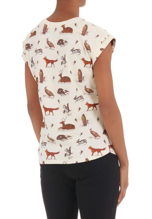 BellField - Animal-print T-shirt Stone/Beige