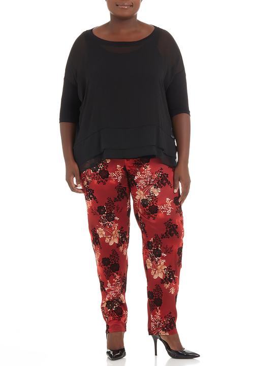 edit - Printed satin pants Orange