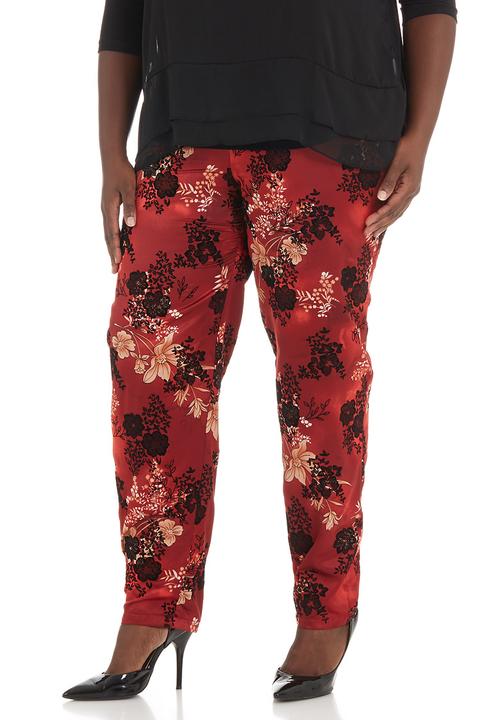 edit - Printed satin pants Orange
