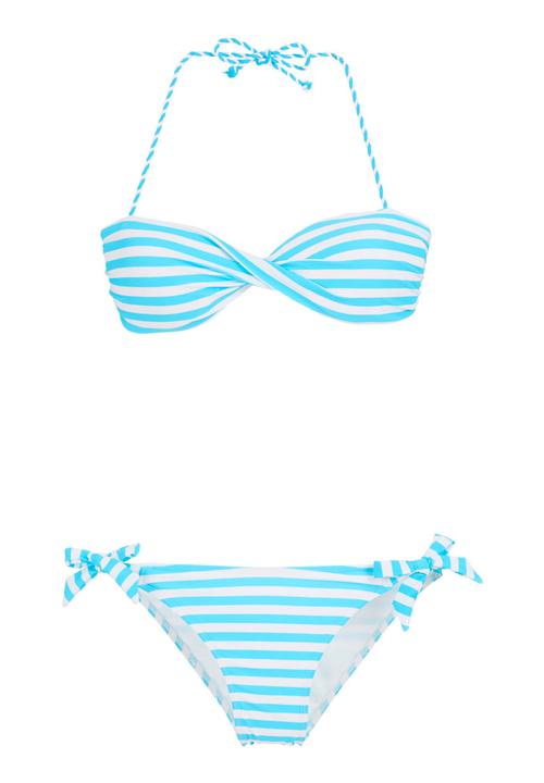 light blue striped bikini
