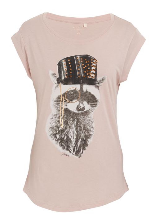 GUESS - Raccoon logo T-shirt Pink