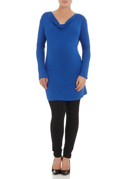 Astrid Ray - Cowl-neck knit tunic  Cobalt