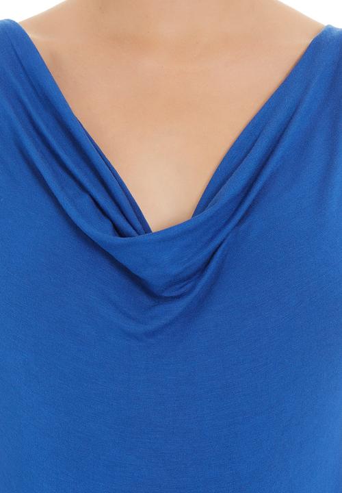 Astrid Ray - Cowl-neck knit tunic  Cobalt