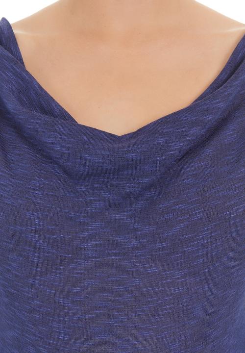 Astrid Ray - Cowl-neck knit tunic  Navy