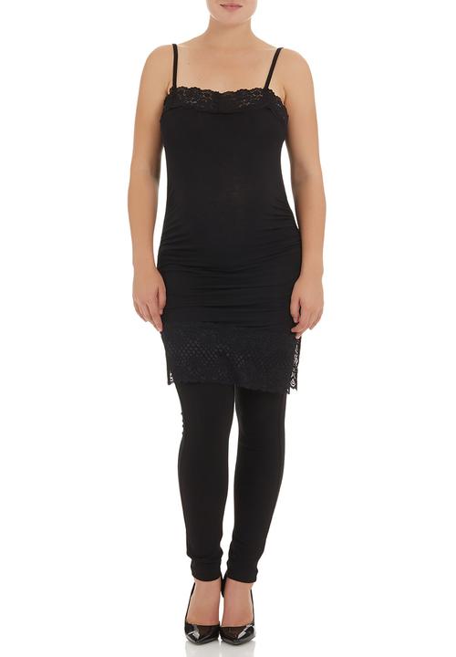 Astrid Ray - Longer-length lace cami Black