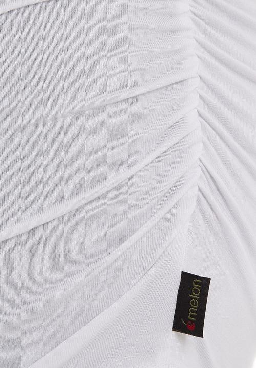 Cherry Melon - Long-sleeve top with side gauge detail  White