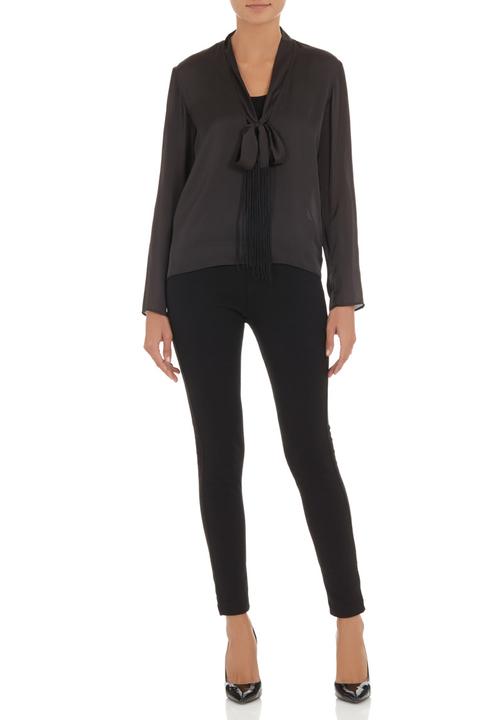 TART - Pussy-bow blouse with tassels Black
