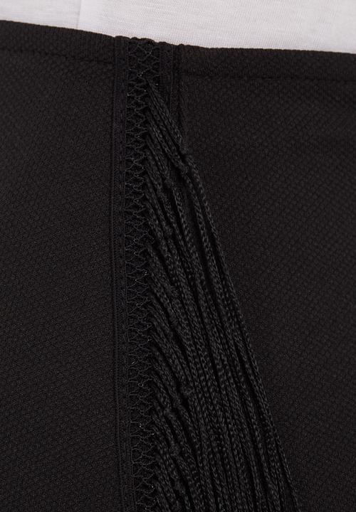 TART - Fringed pencil skirt Black