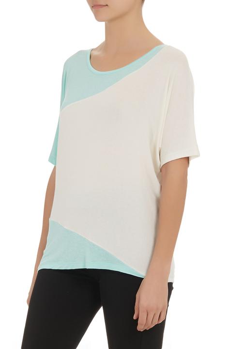 edge - Slouchy Colourblock T-shirt Green