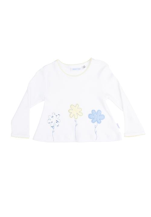 Phoebe & Floyd - Long-Sleeve Top With Applique Detail White