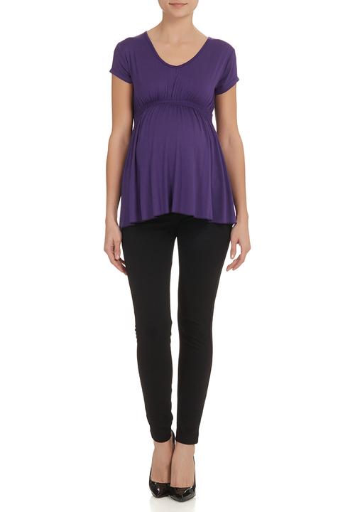 Cherry Melon - Cap-sleeve smock top Purple