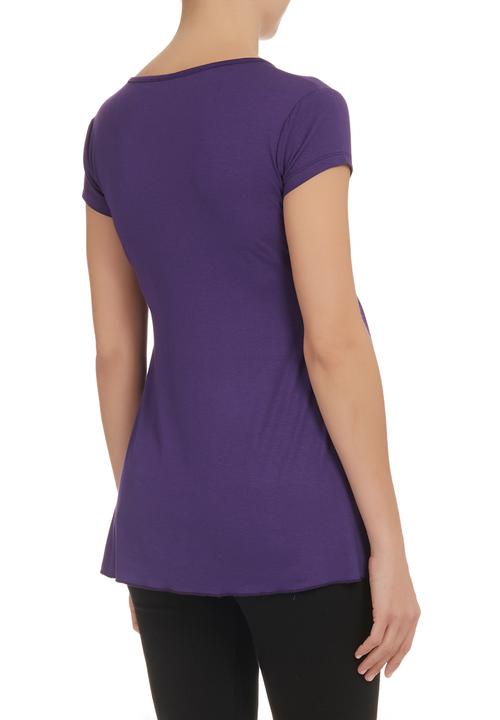Cherry Melon - Cap-sleeve smock top Purple
