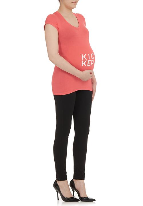 Kicker Clothing - Short-sleeve V-neck Top Coral