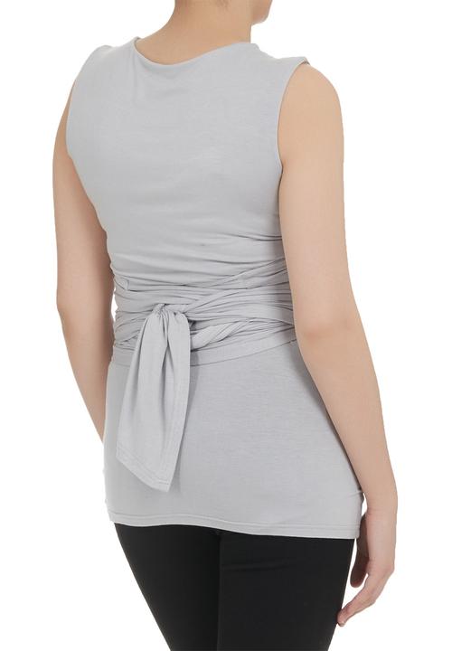 Kicker Clothing - Sleeveless wrap top Grey