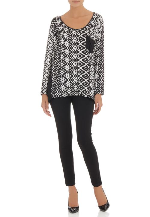 Slick - Top with trim Black/White