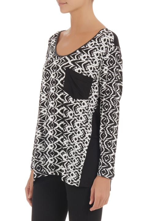 Slick - Top with trim Black/White
